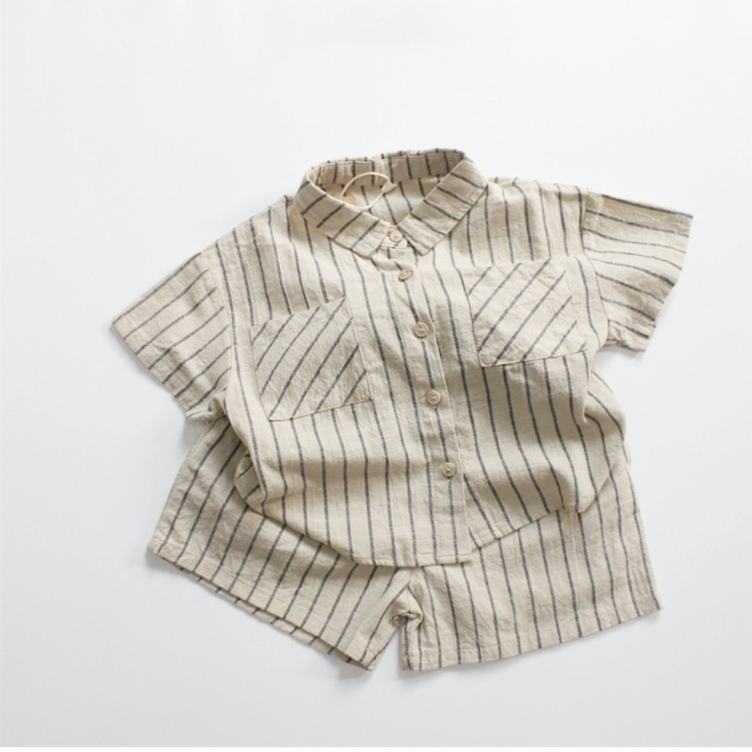 Striped Linen Shirt and Shorts set