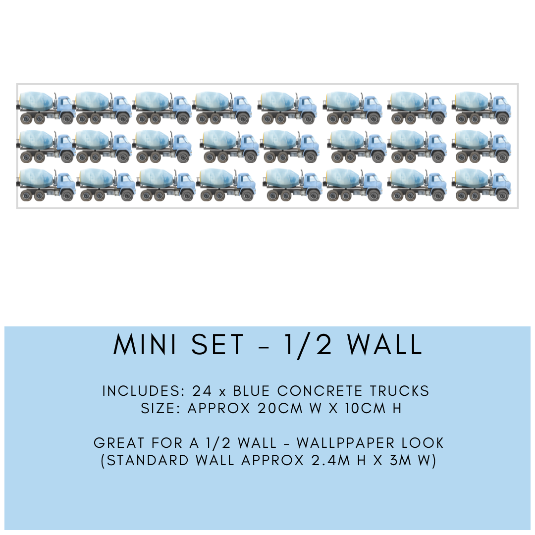 Mini Blue Concrete Truck Packs