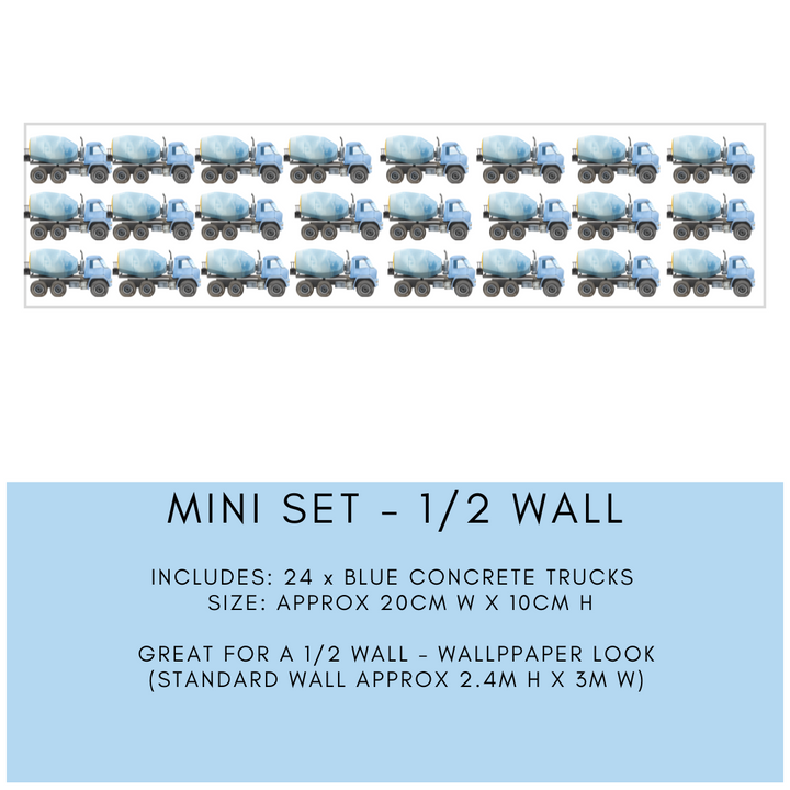 Mini Blue Concrete Truck Packs