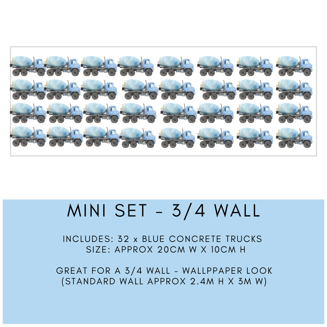 Mini Blue Concrete Truck Packs
