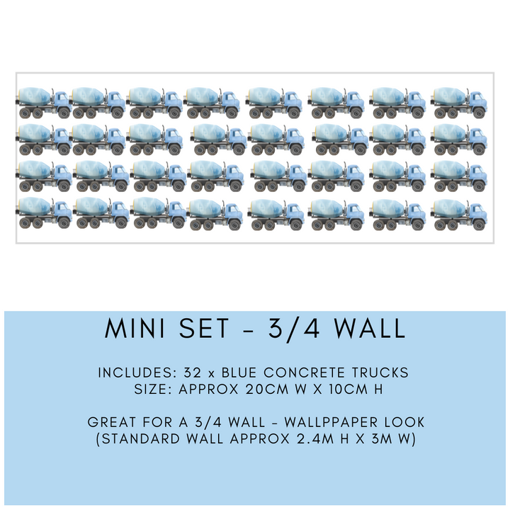 Mini Blue Concrete Truck Packs