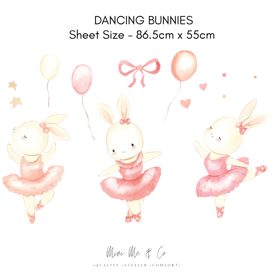 Dancing Bunnies Wall Decals