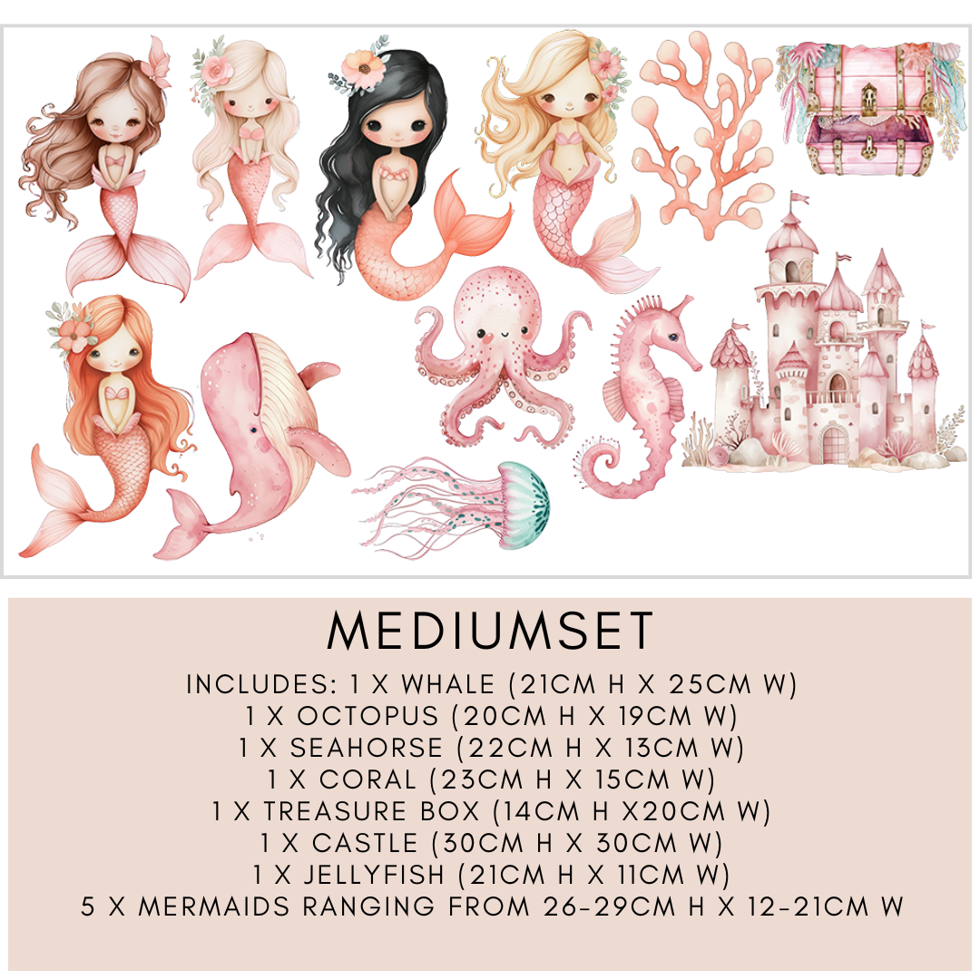 Mermaid & Ocean Friends Decal Set