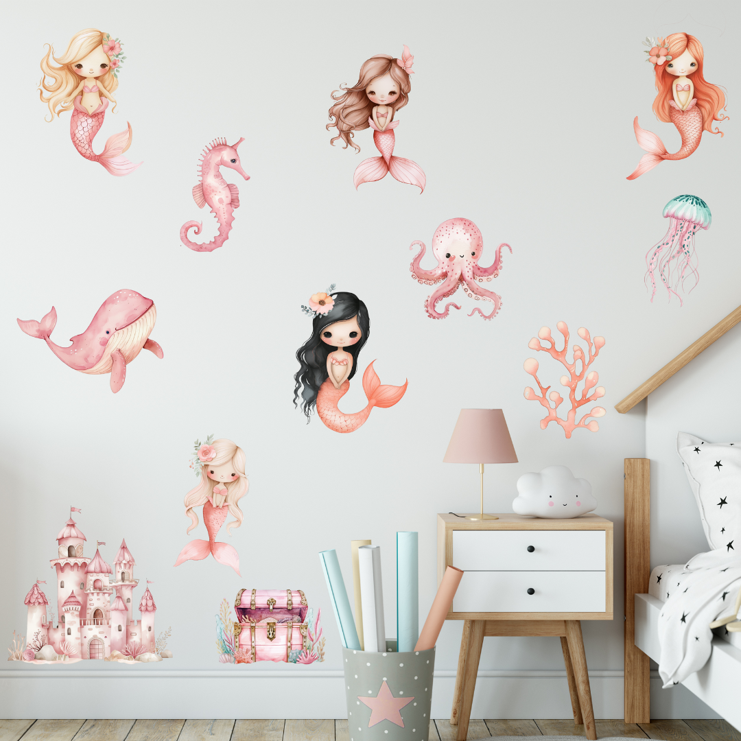 Mermaid & Ocean Friends Decal Set
