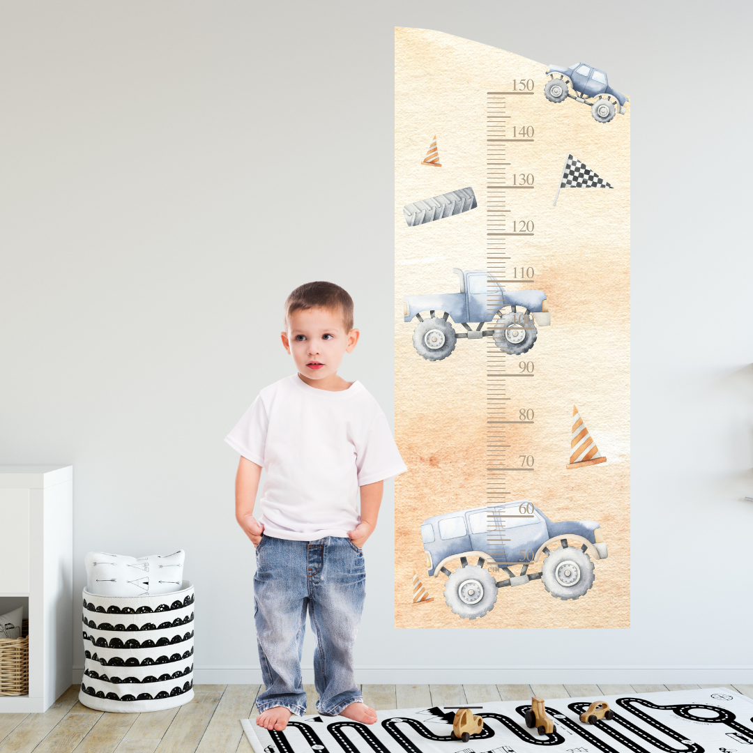 Monster Truck Height Chart Wall Decal