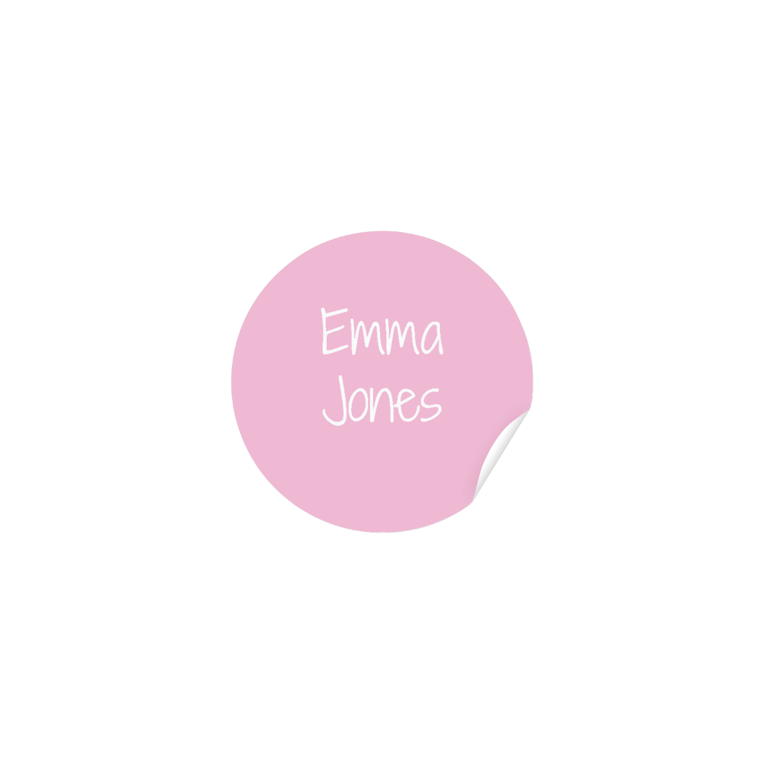 Large Round Name Label - 24 Pack