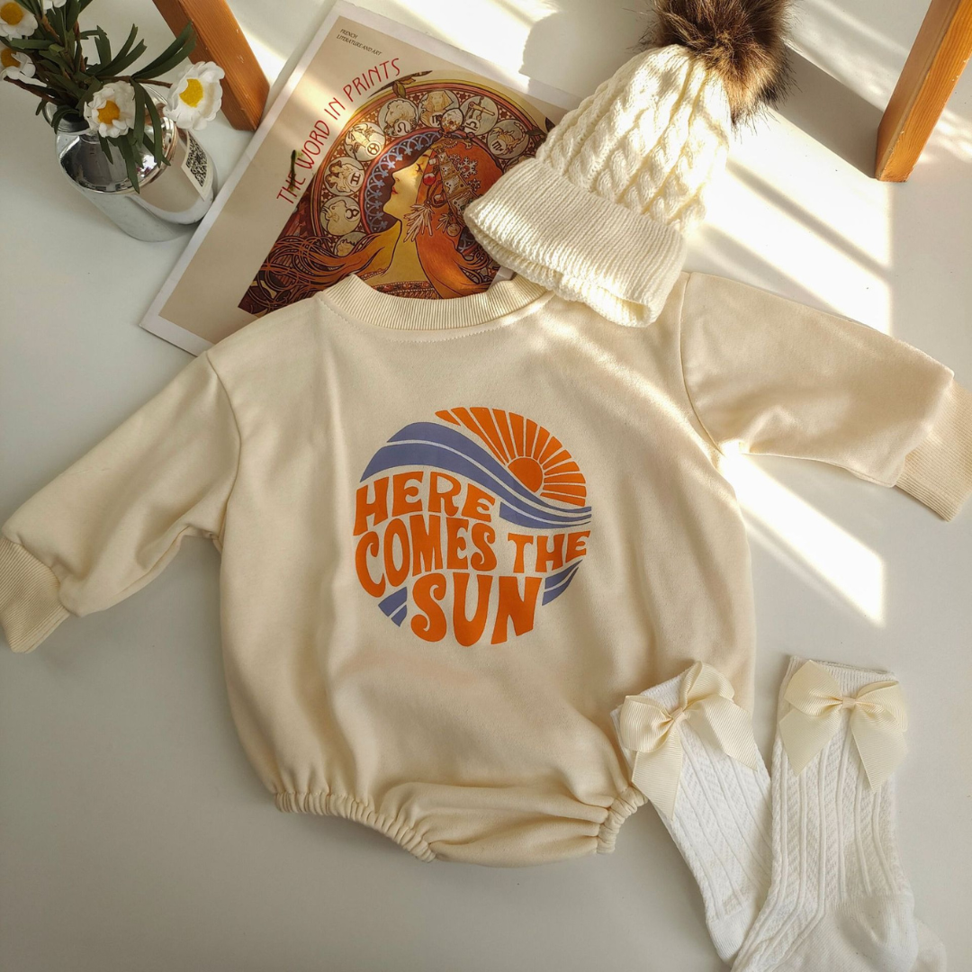 Sunshine Beige Baby Romper