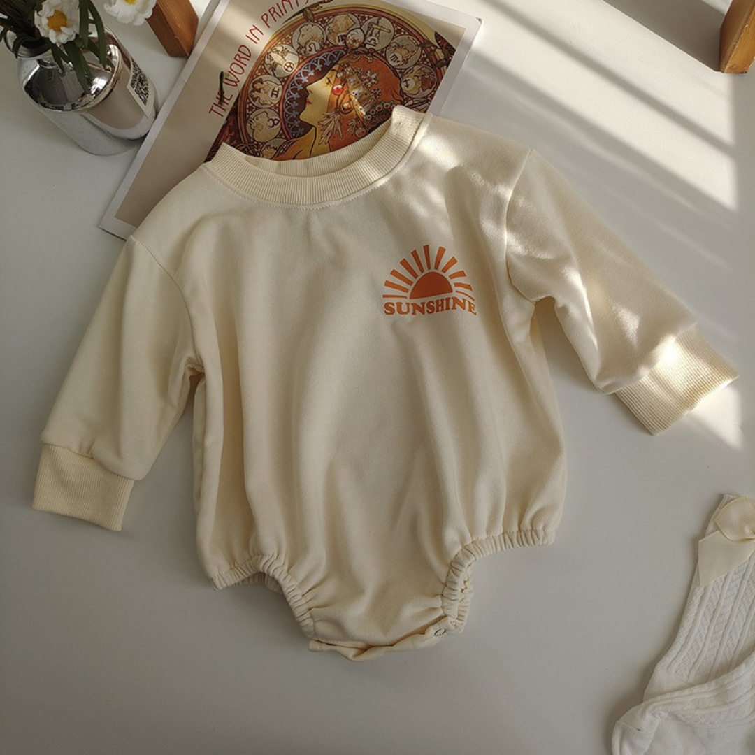 Sunshine Beige Baby Romper