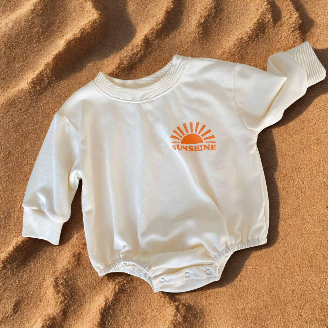 Sunshine Beige Baby Romper