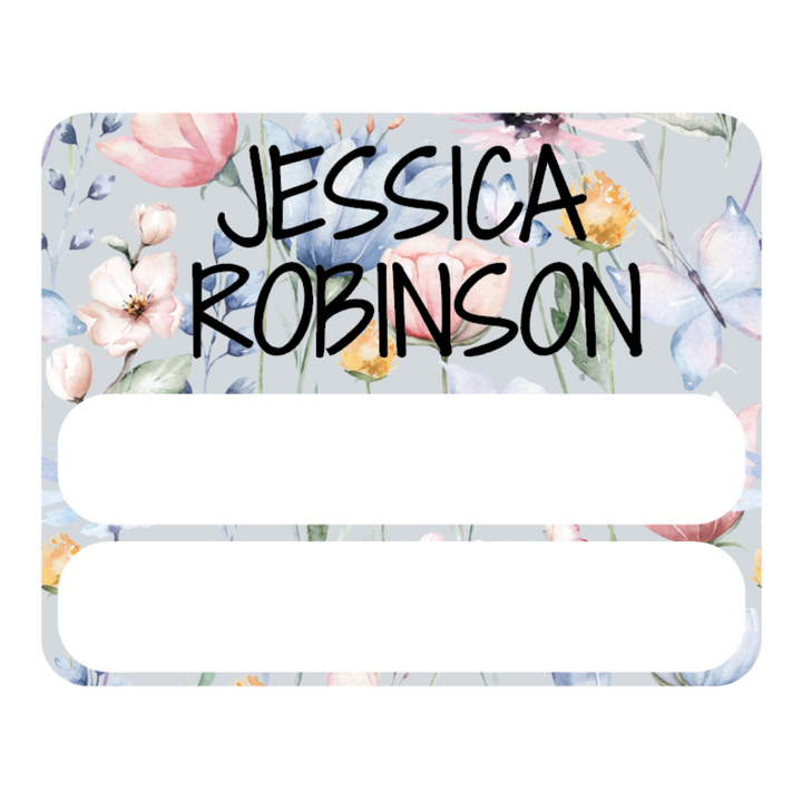 Floral Large Subject Label - 15 pack