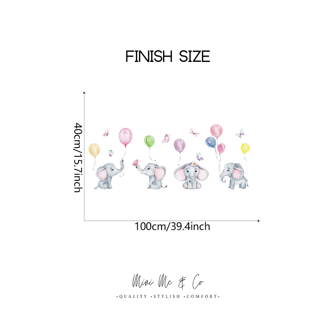 baby elephant wall decal for nurseries