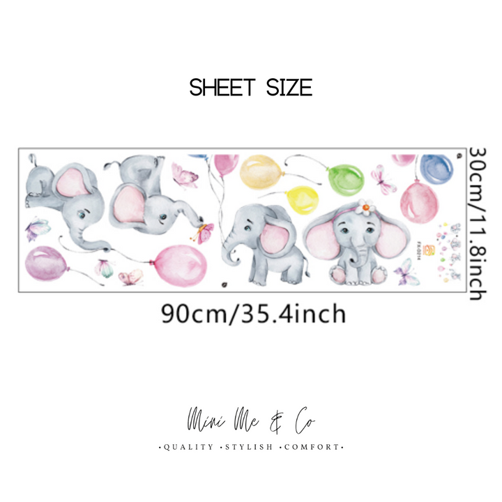 baby elephant wall decal for nurseries
