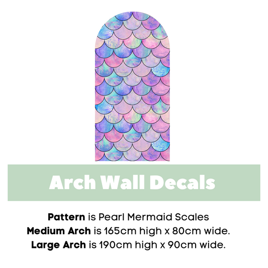 Pearl Mermaid Scales Wall Arch Decals