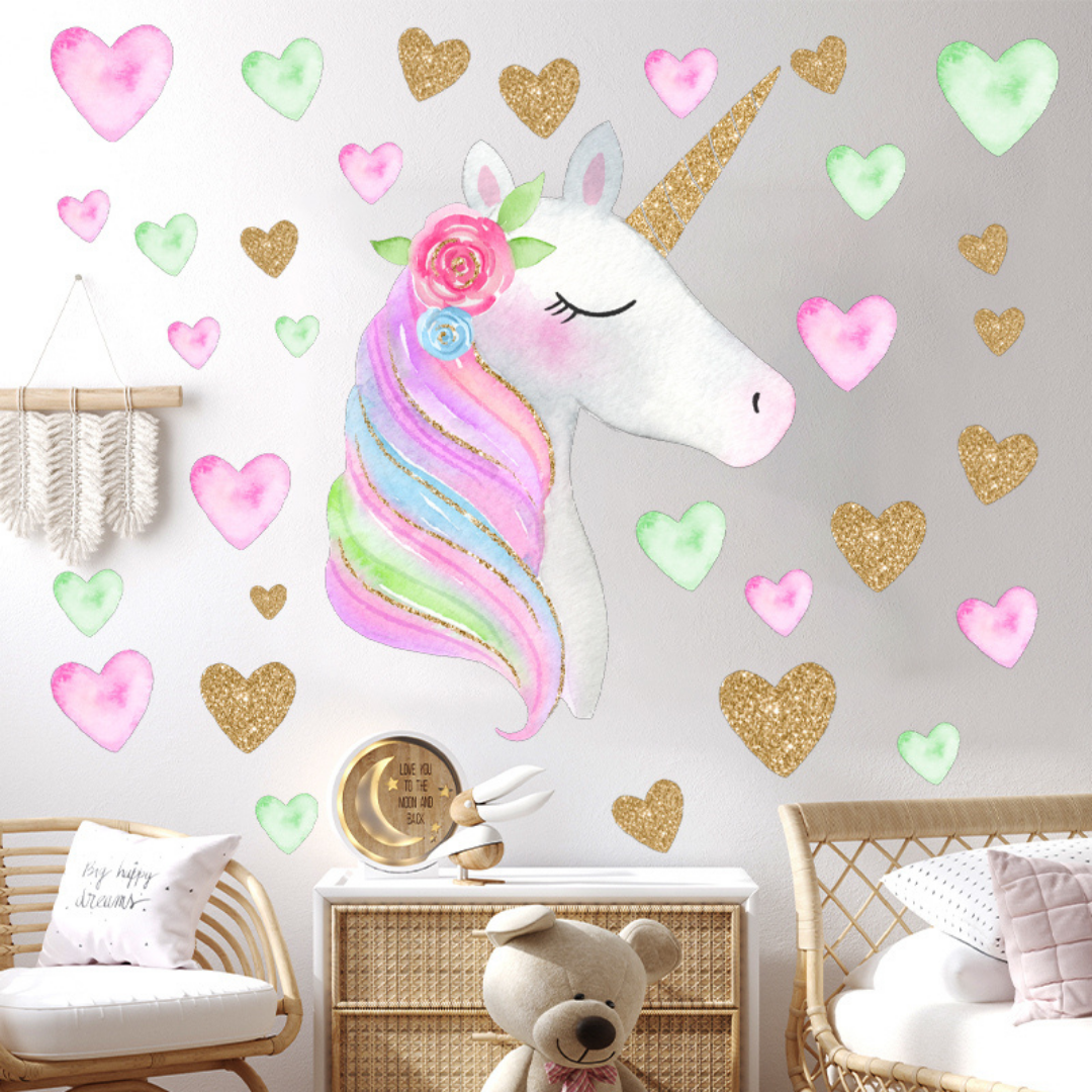 Fabric Unicorn Wall Decals