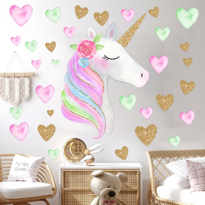 Fabric Unicorn Wall Decals