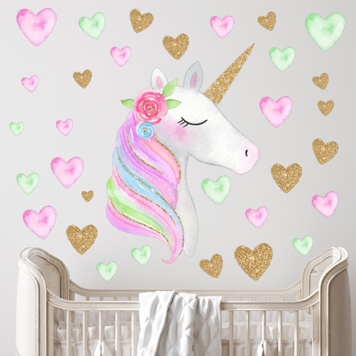 Fabric Unicorn Wall Decals