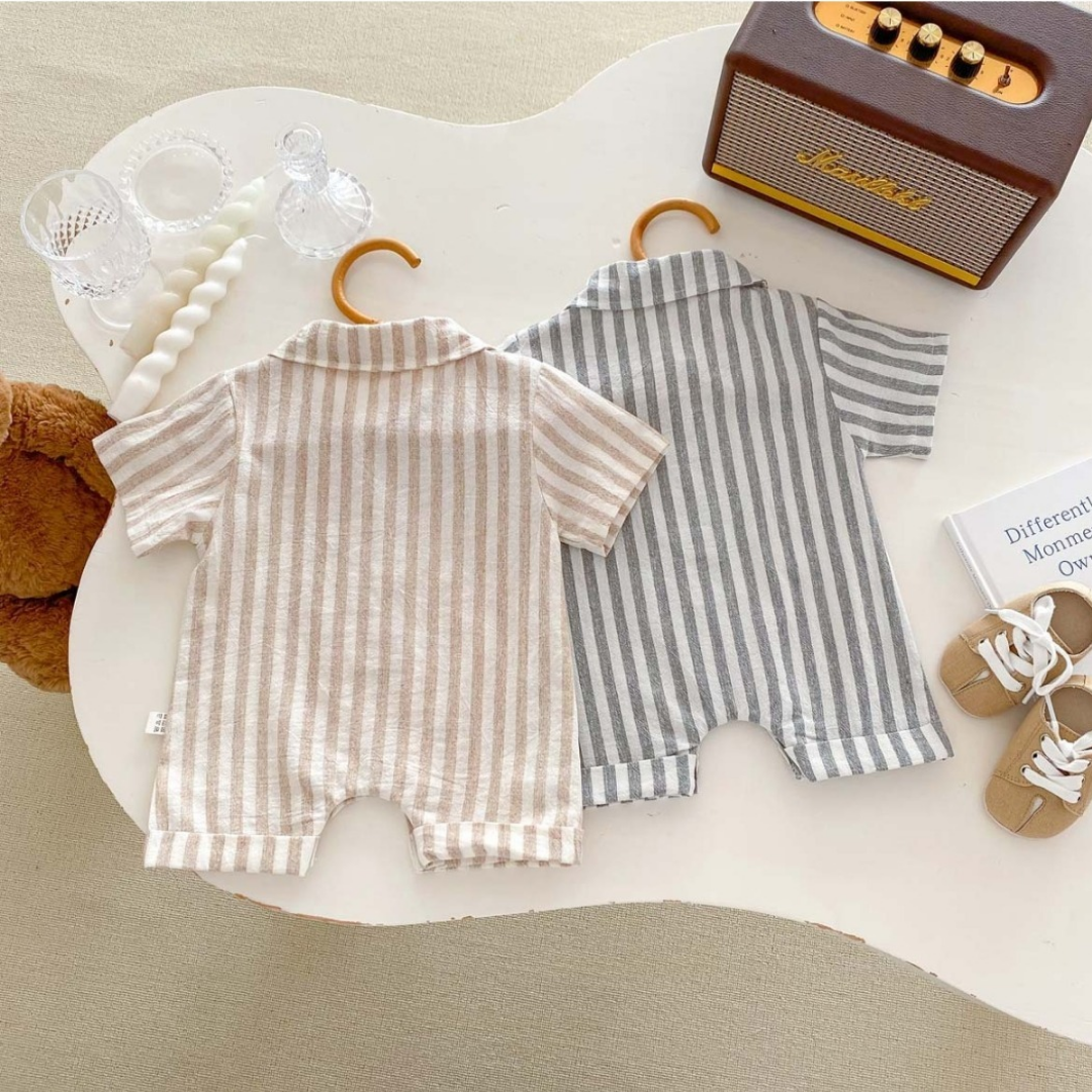 Striped Linen Romper