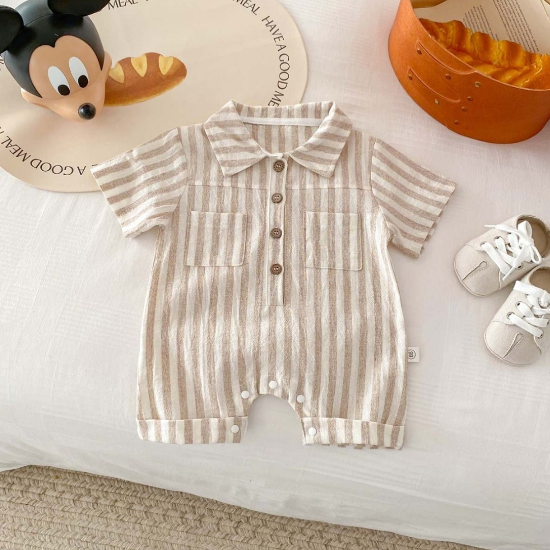 Striped Linen Romper