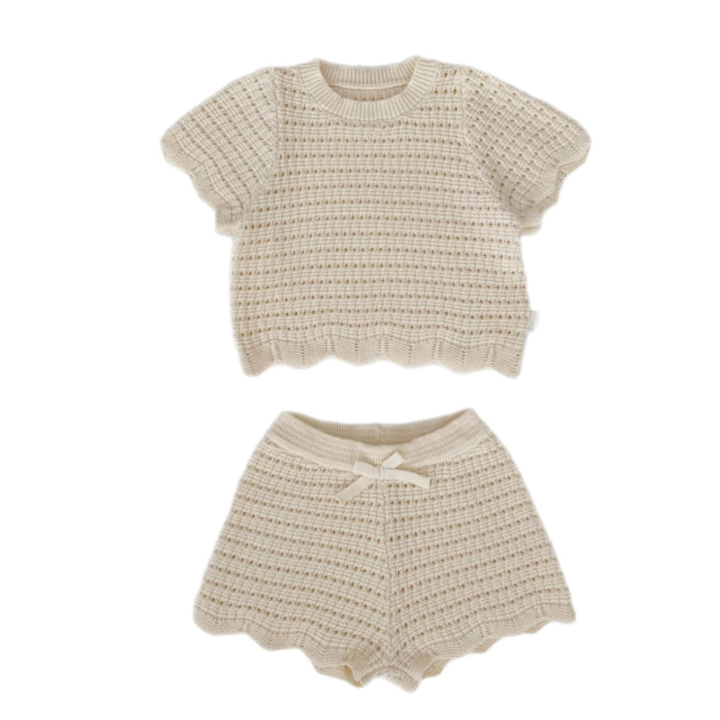 Coastal Knit Top &amp; Shorts Set