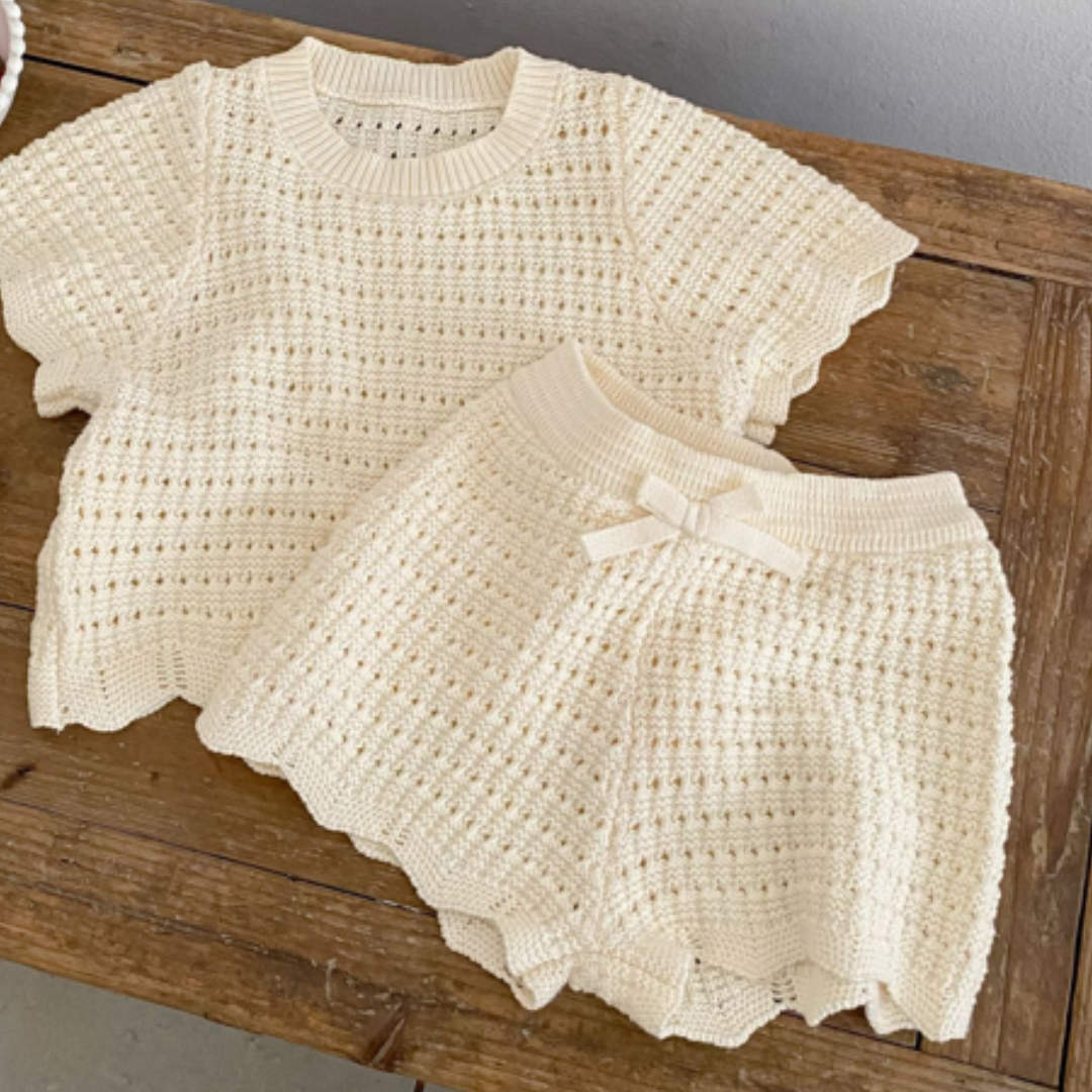 Coastal Knit Top &amp; Shorts Set
