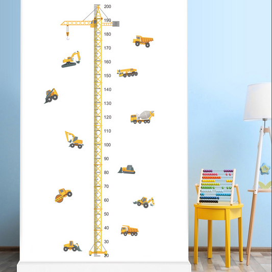 Construction Height Chart Wall Stickers