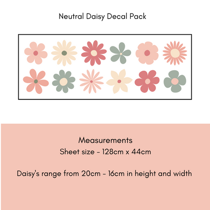 Neutral Daisy Decal Pack