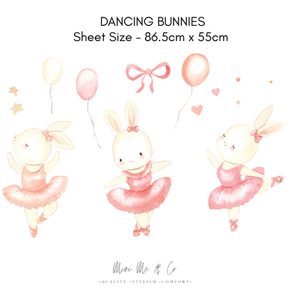 Dancing Bunnies Wall Decals