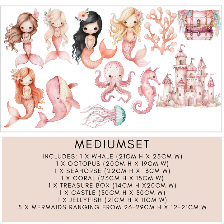 Mermaid & Ocean Friends Decal Set