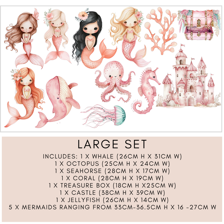 Mermaid & Ocean Friends Decal Set