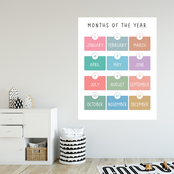 Months of the year - Removable Wall Decal