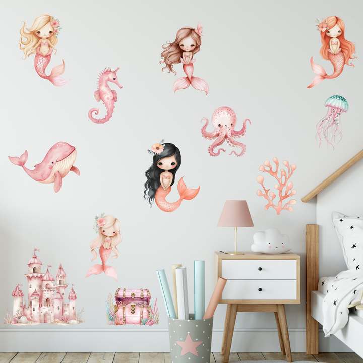 Mermaid & Ocean Friends Decal Set