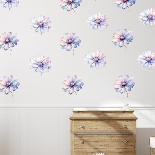 Purple Daisy Wall Decal Pack