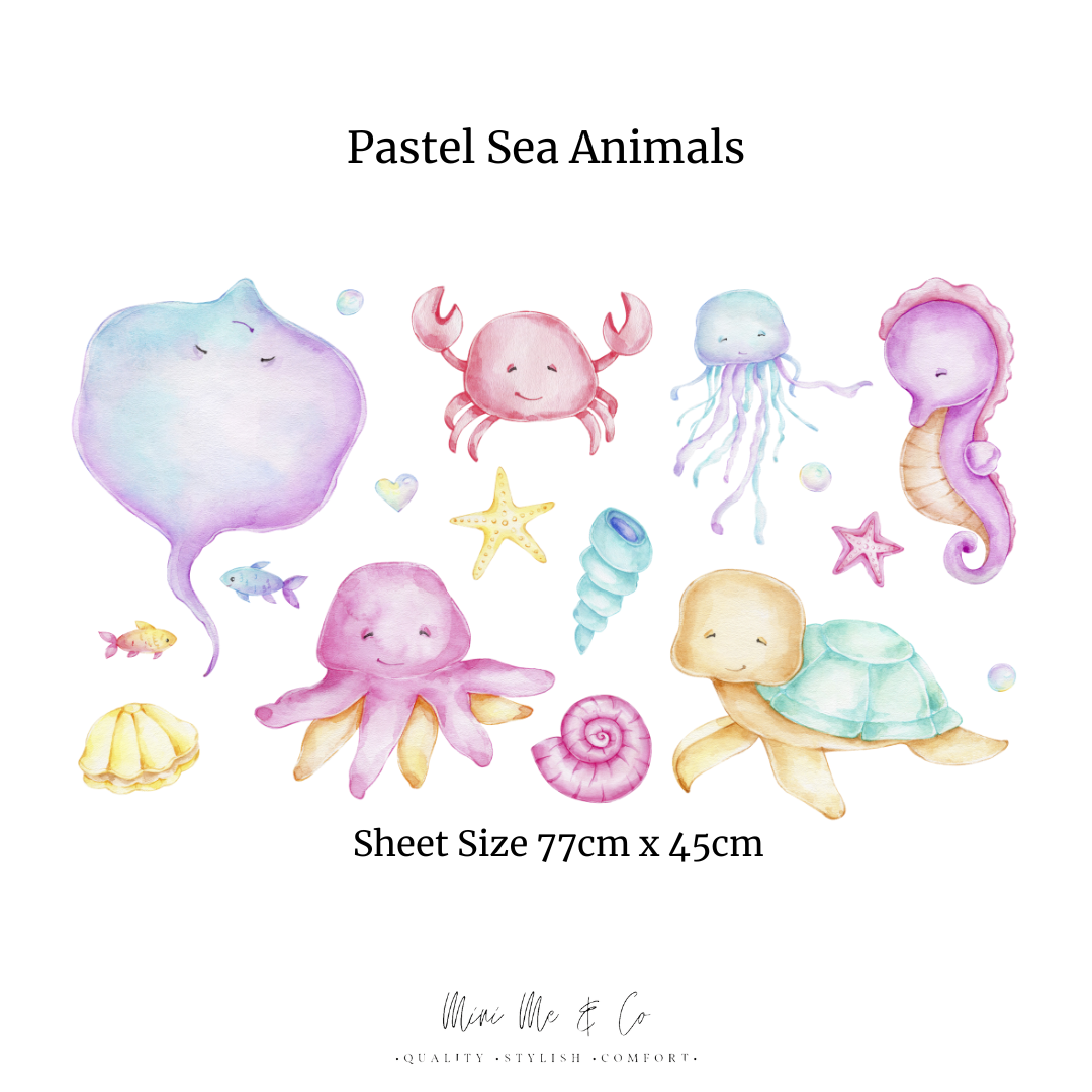 Pastel Sea Animals