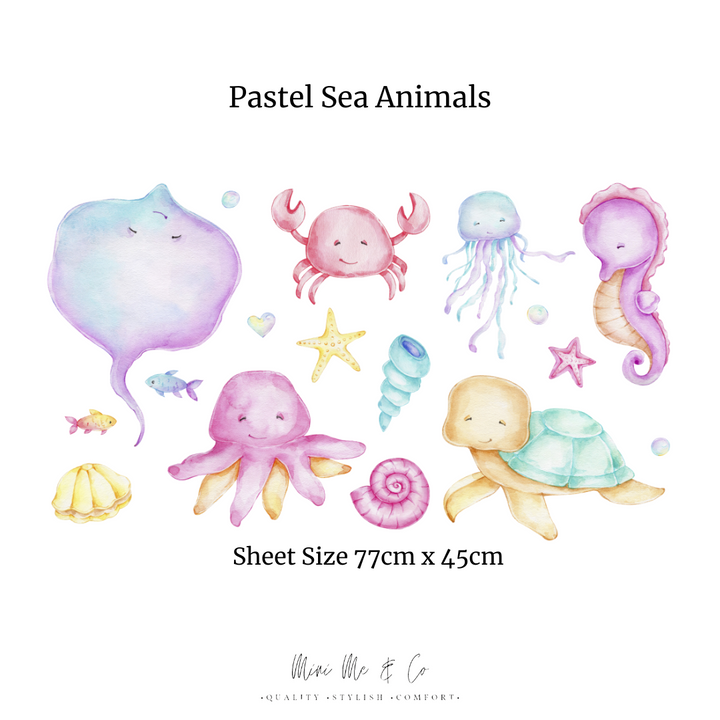Pastel Sea Animals