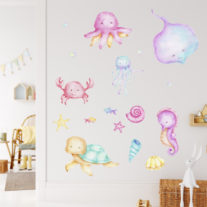 Pastel Sea Animals