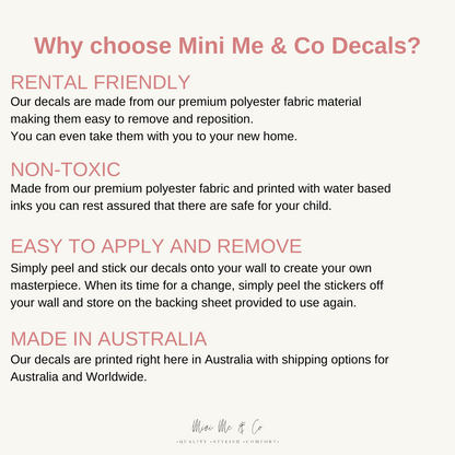 Rental Friendly, Removable and Australian Made Wall Decals