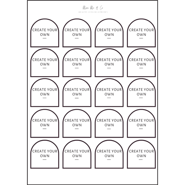 Spice Labels – Arch Vinyl Stickers (Pack of 20)