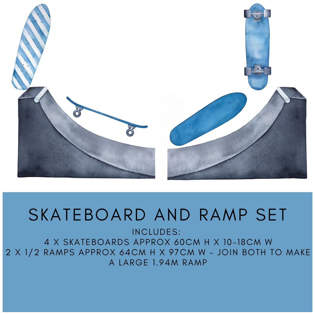 Skateboard and Ramp Set