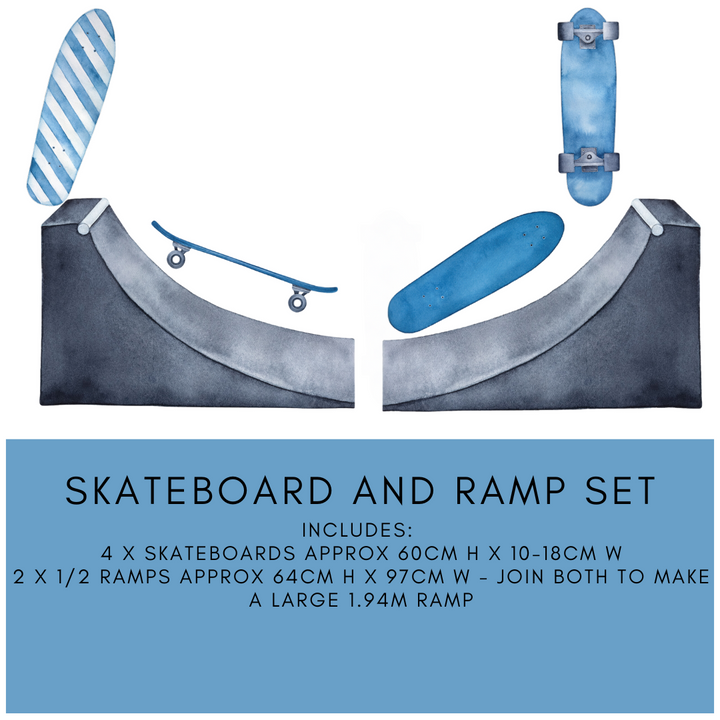 Skateboard and Ramp Set
