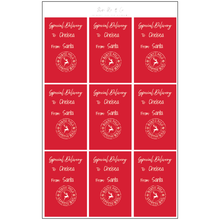 Personalised Christmas Gift Labels – Pack of 9