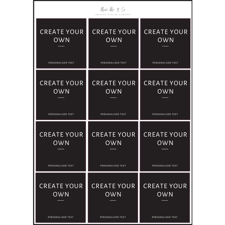 Pantry Labels – Square Vinyl Stickers (Pack of 12)