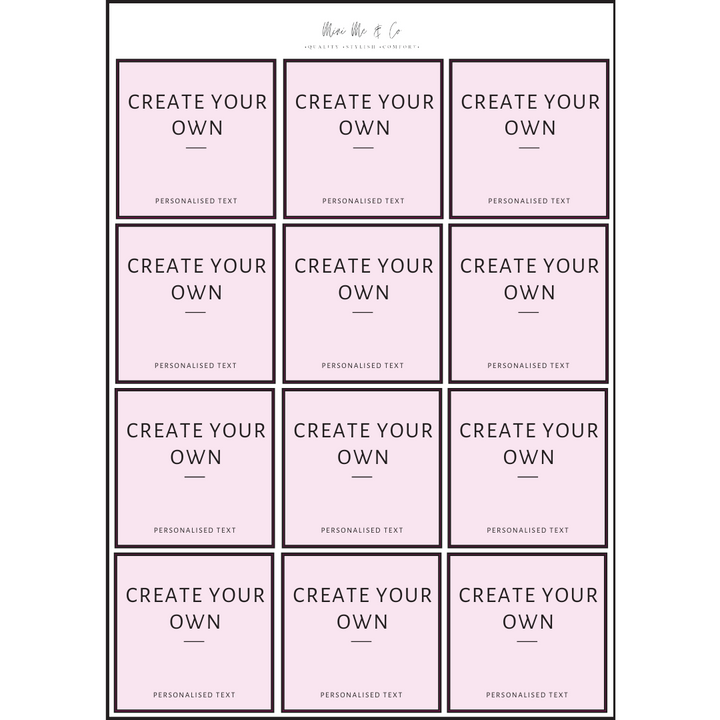 Pantry Labels – Square Vinyl Stickers (Pack of 12)