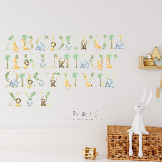 Jungle Alphabet Wall Decals