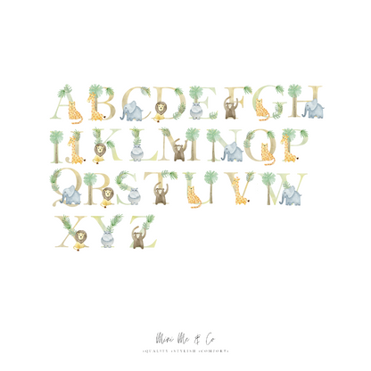 Jungle Alphabet Wall Decals