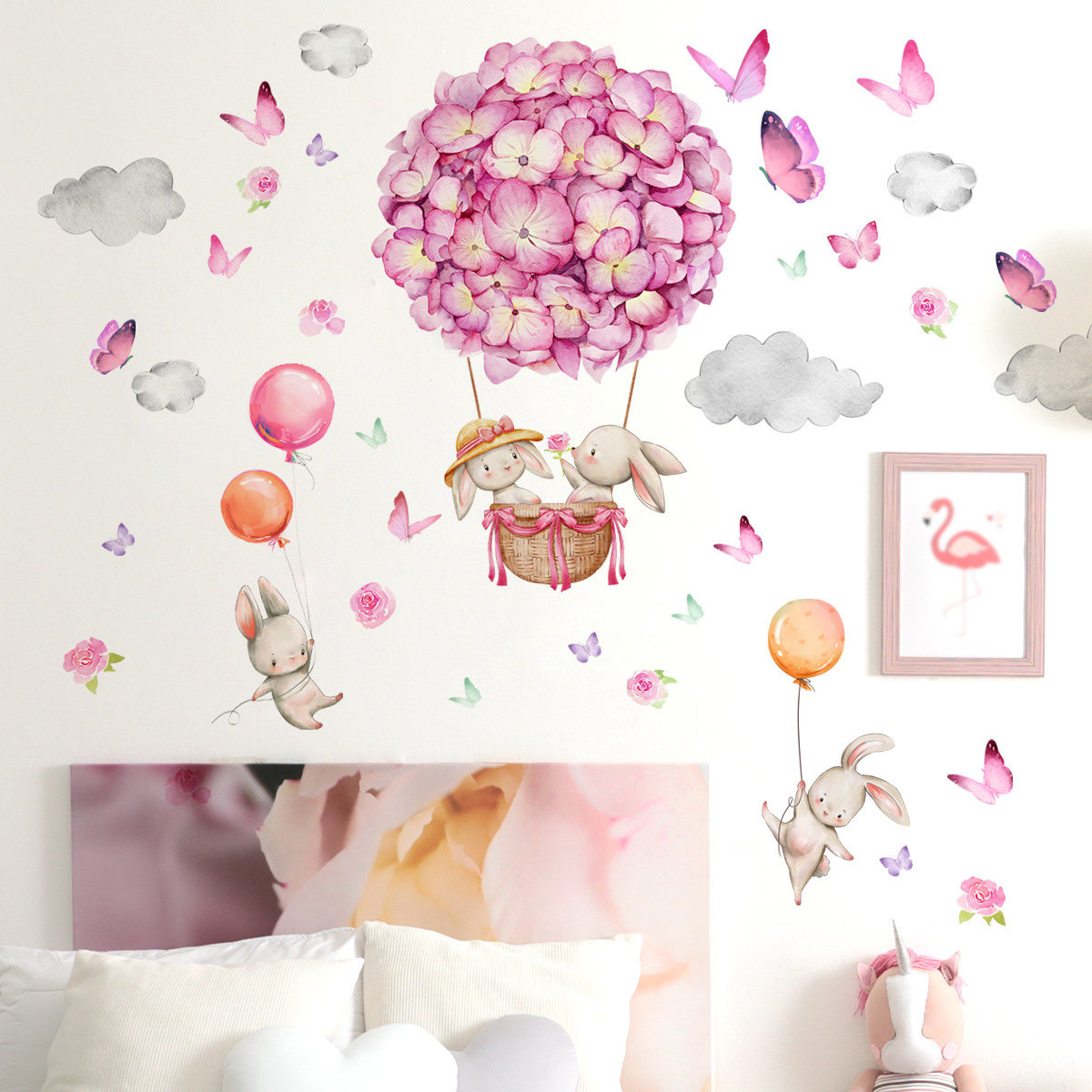 Floating Bunnies Wall Stickers