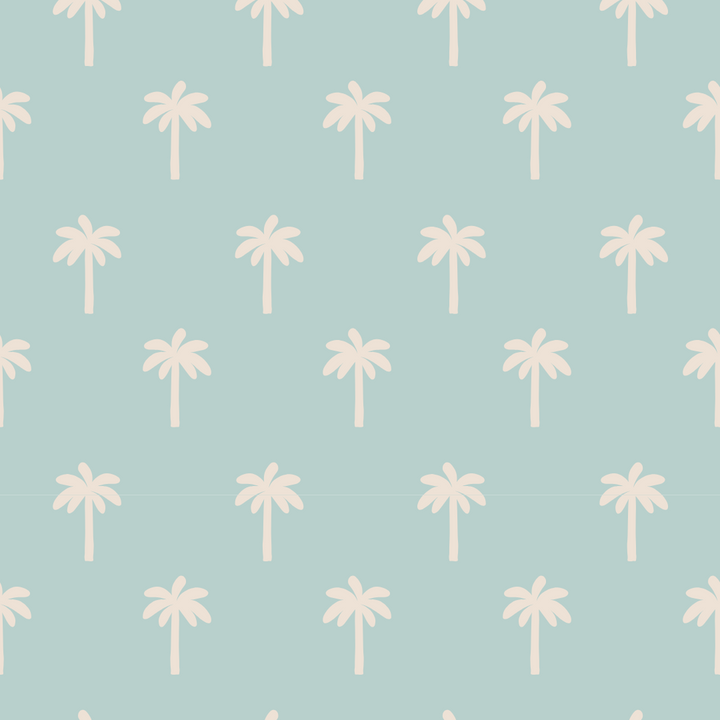 Blue Palm Tree Wall Paper