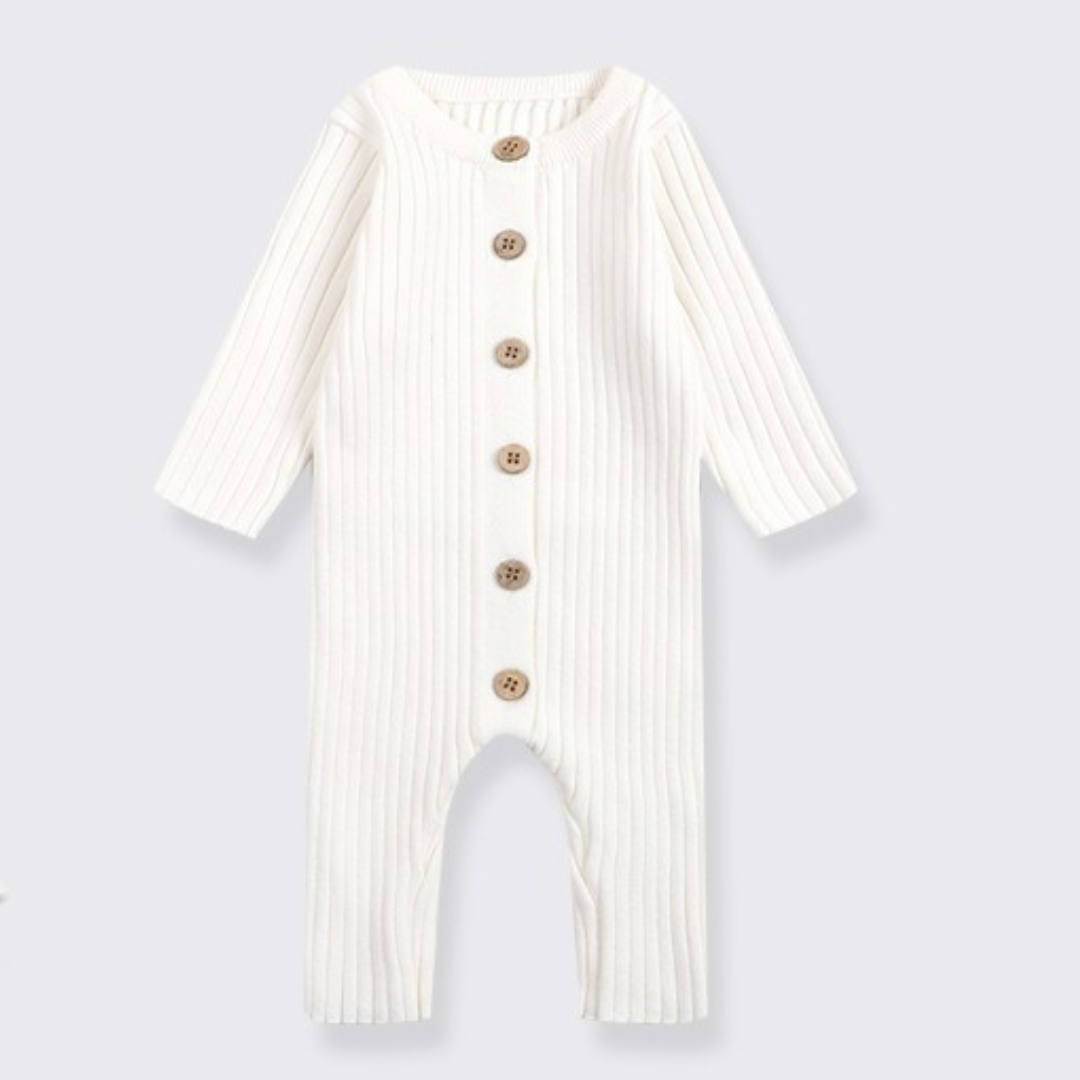 Ivory Knitted Baby Romper