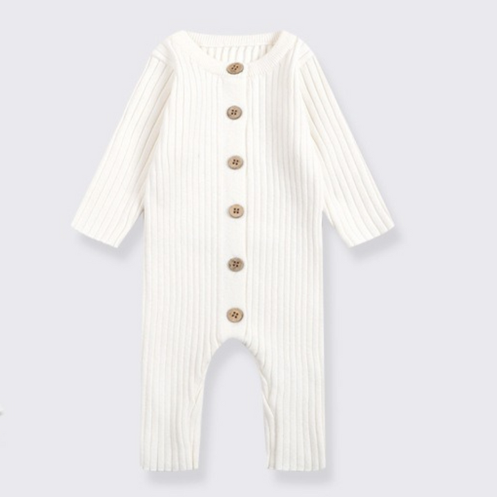 Ivory Knitted Baby Romper