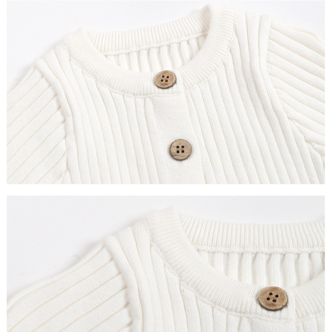 Ivory Knitted Baby Romper