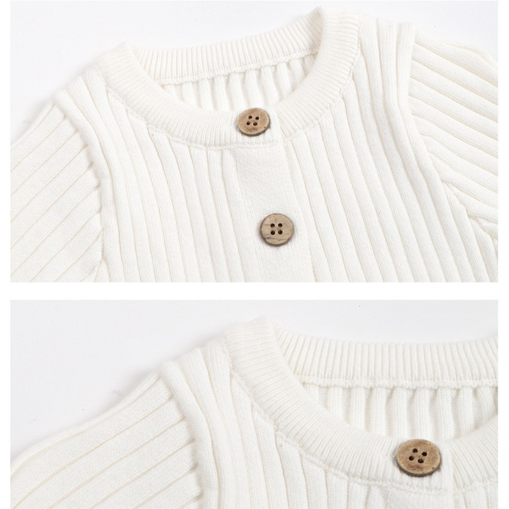 Ivory Knitted Baby Romper